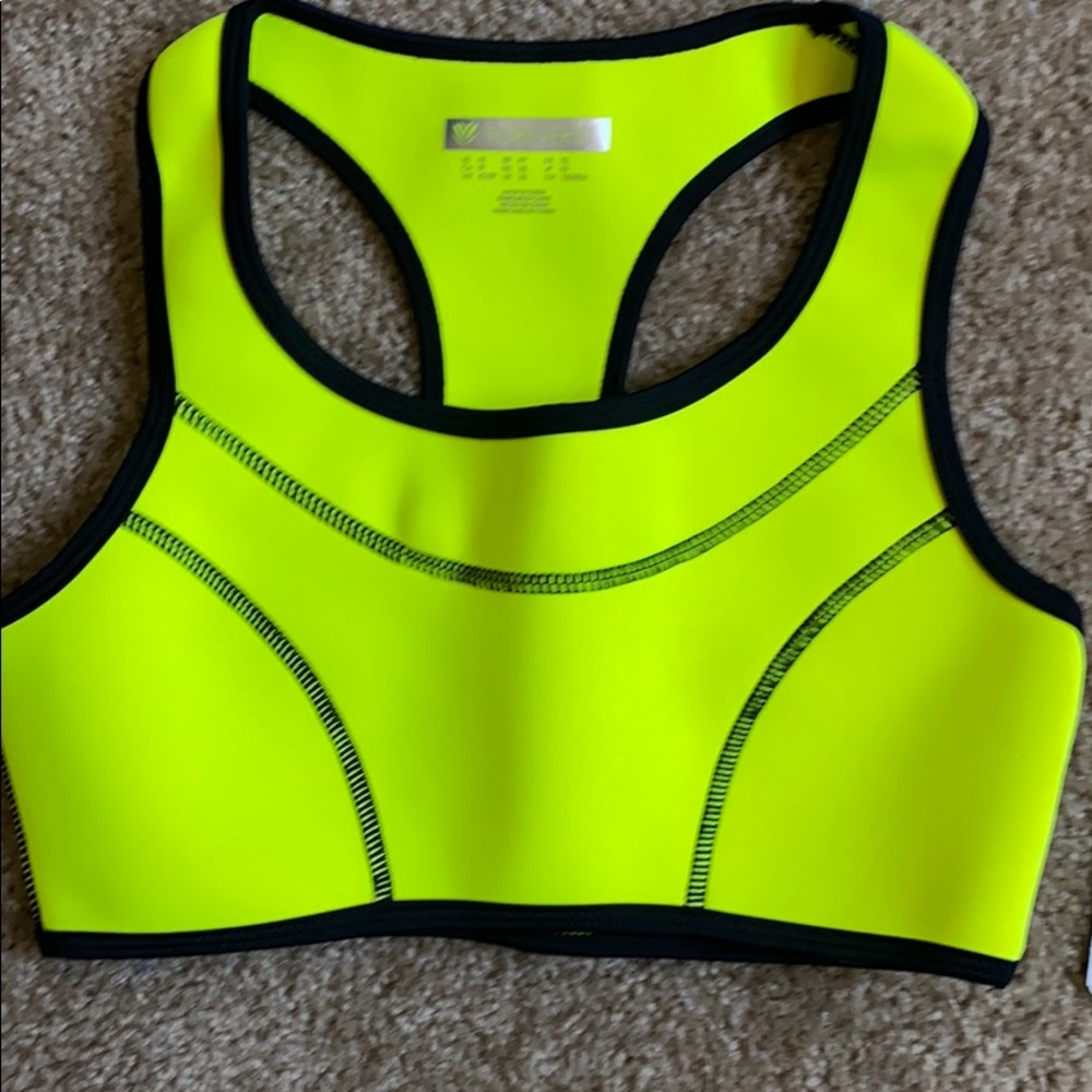 Neon sports bra